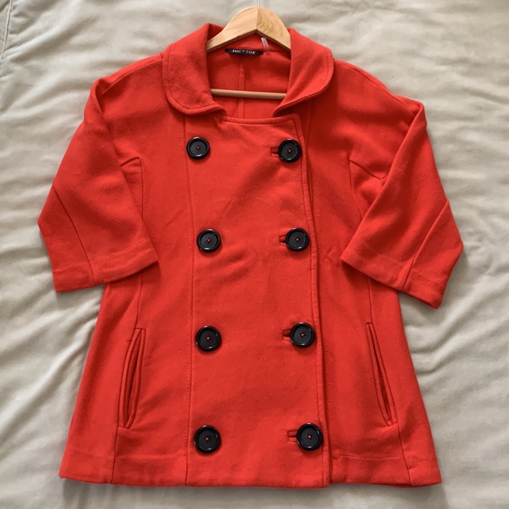 Nic+Zoe Double Breasted 3/4 sleeve Jacket